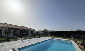 Pool - Charming house with AC, shared pool - 2 guests (SAINT LAURENT DES HOMMES)