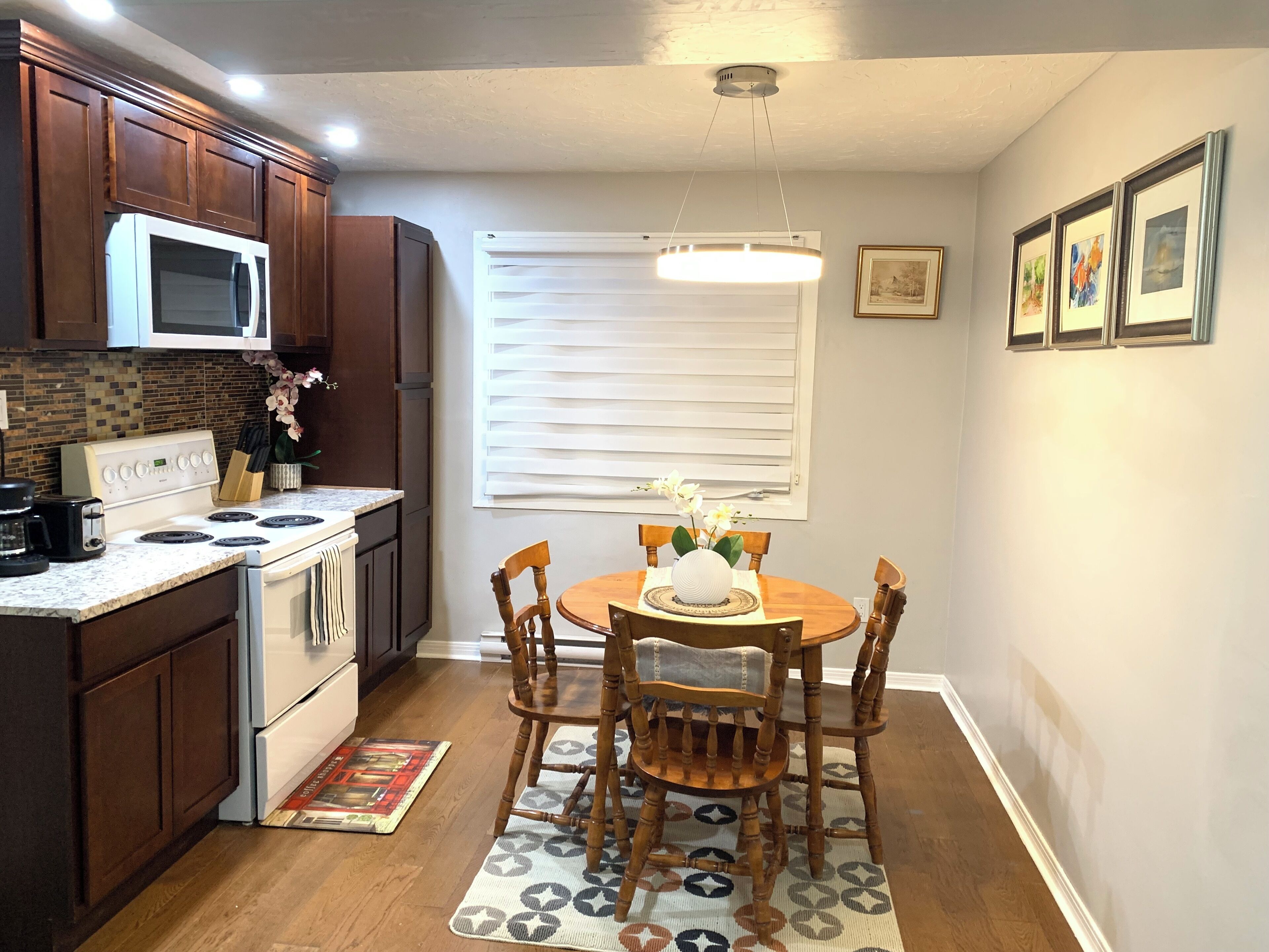 Microwave, oven, stovetop, dishwasher