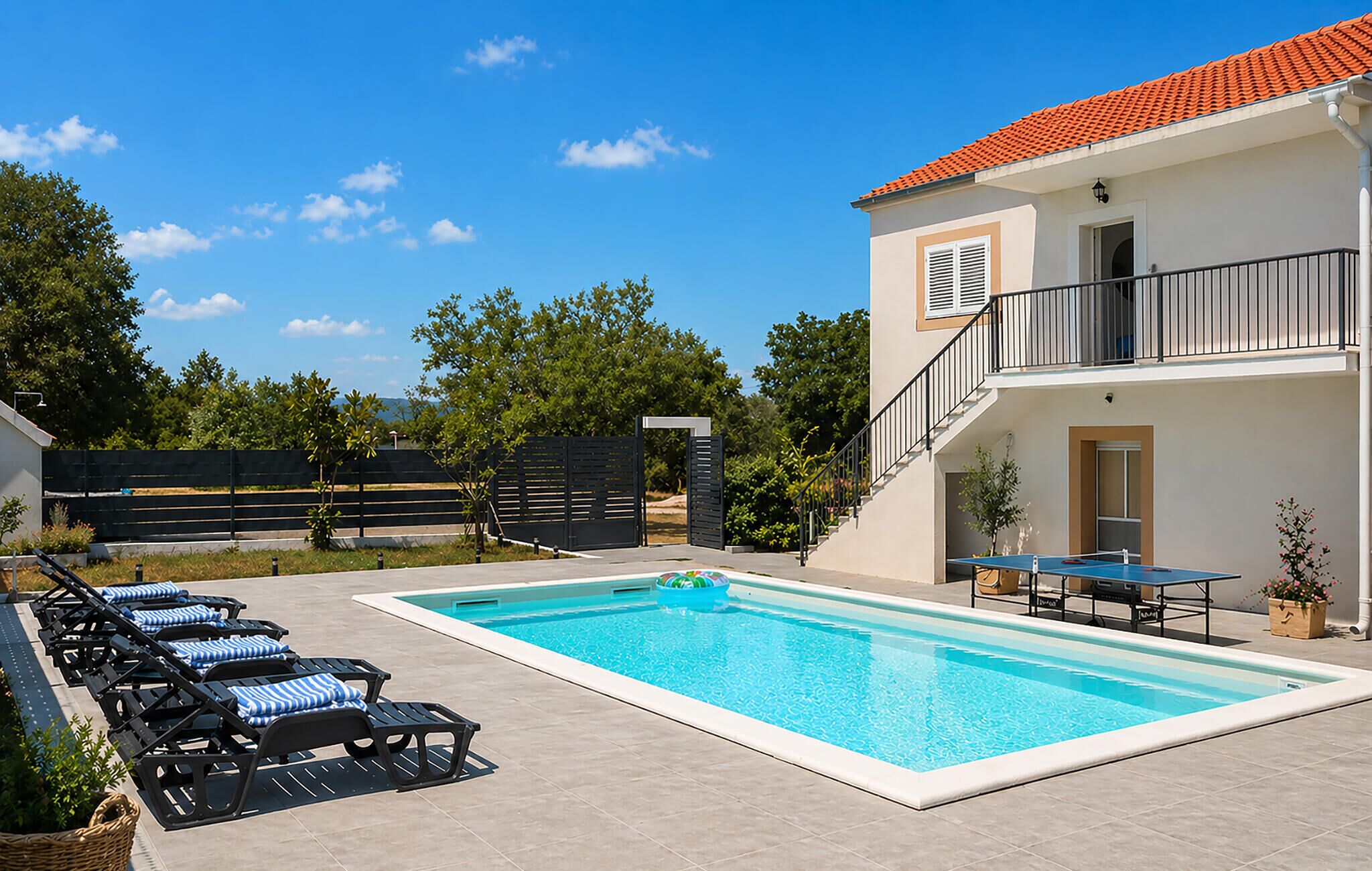 A heated pool
