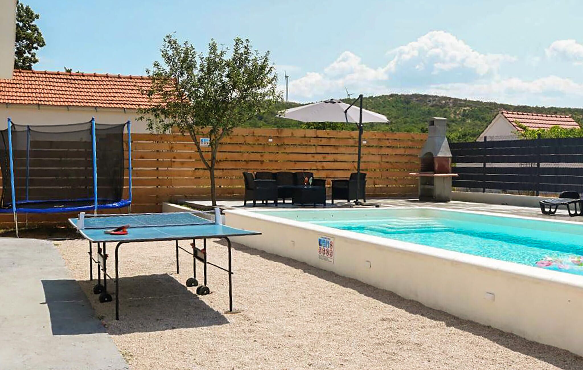 A heated pool