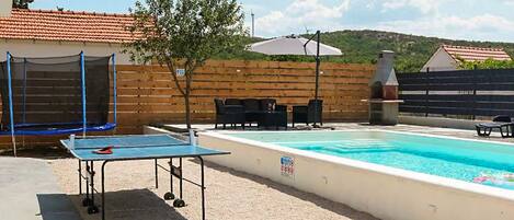 A heated pool