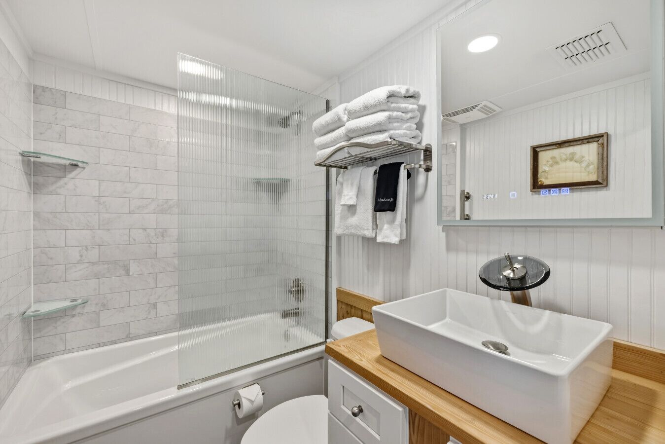 Hair dryer, towels