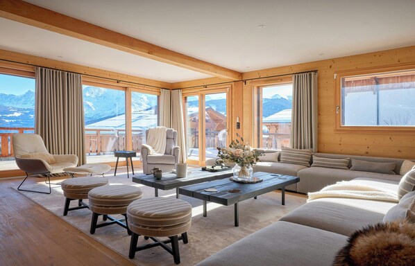 Living area - Chalet Condor Andino - Relaxing break near Mont Blanc - OVO Network (Combloux)