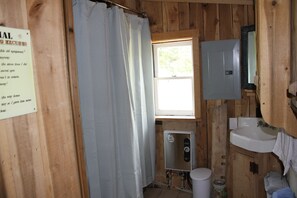 Shower, eco-friendly toiletries, hair dryer, towels