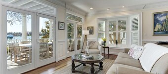 This thoughtfully styled home overlooks the Bay and is perfect for your Annapolis escape.