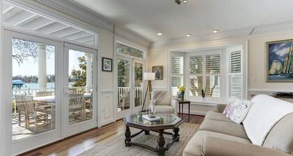 This thoughtfully styled home overlooks the Bay and is perfect for your Annapolis escape.