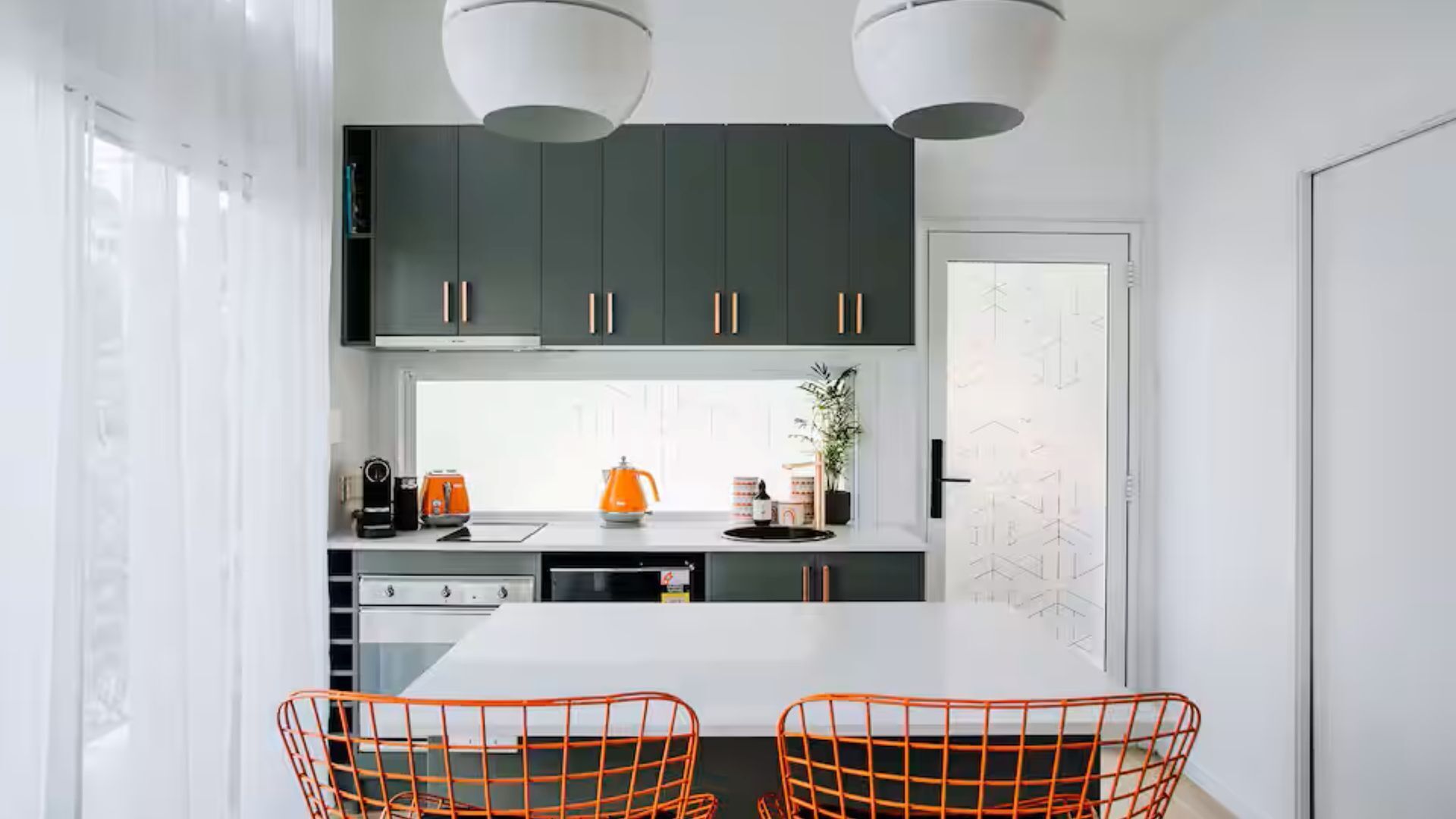 Microwave, stovetop, coffee/tea maker, toaster