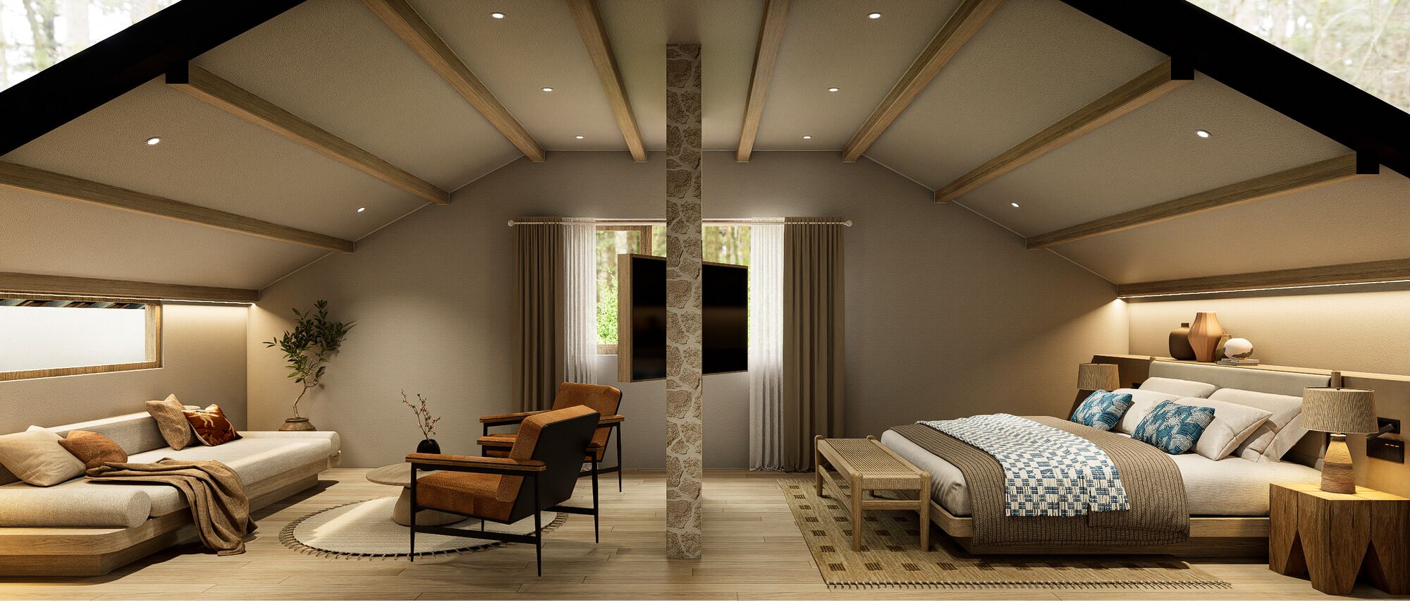 Suite, Bathtub, City View