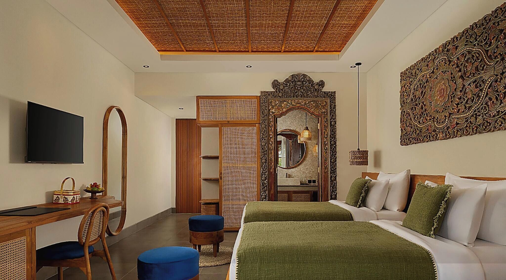 Double or Twin Room, Garden View | Premium bedding, minibar, in-room safe, desk