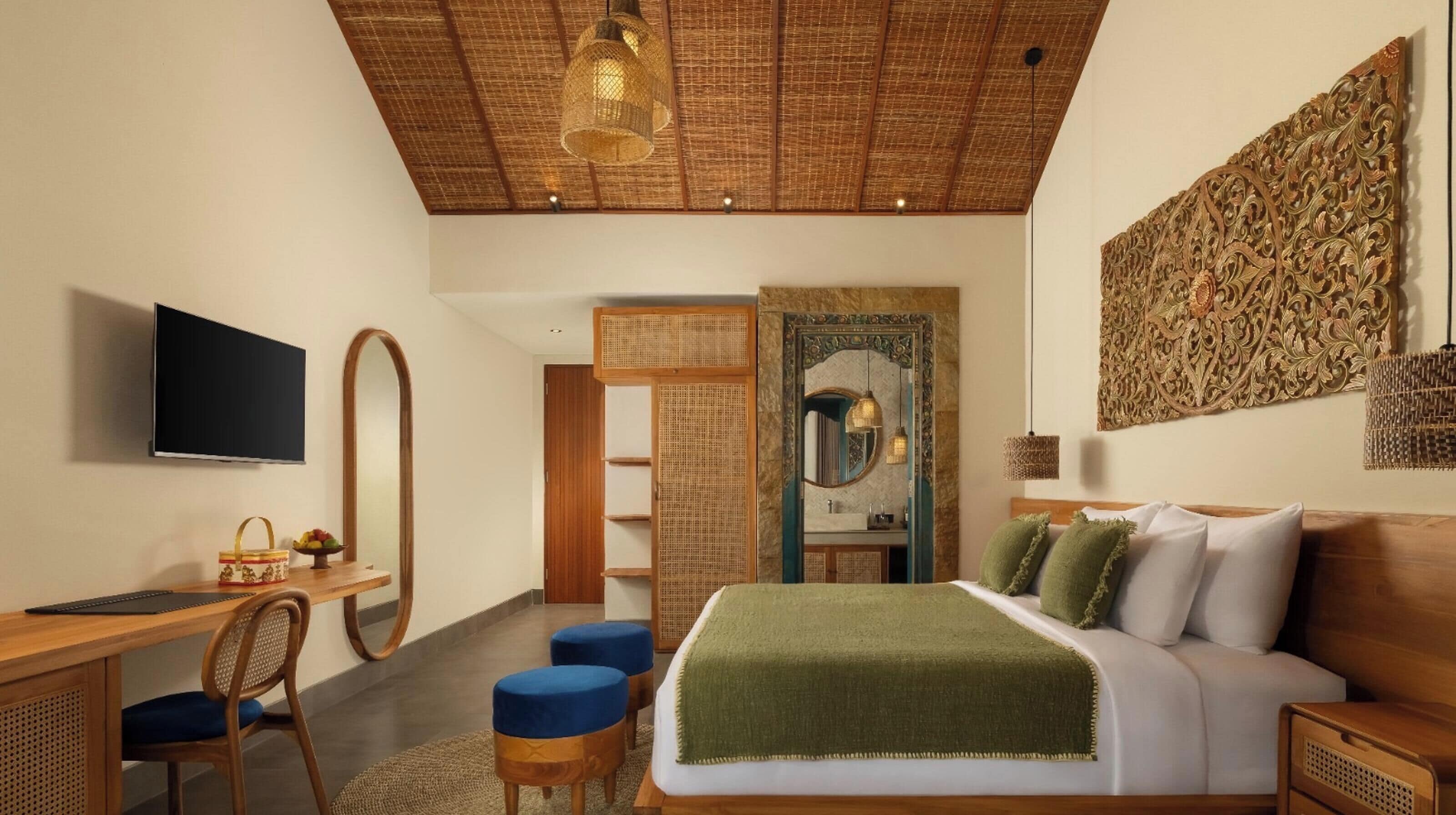 Habitación doble, vista al valle | Ropa de cama de alta calidad y minibar 