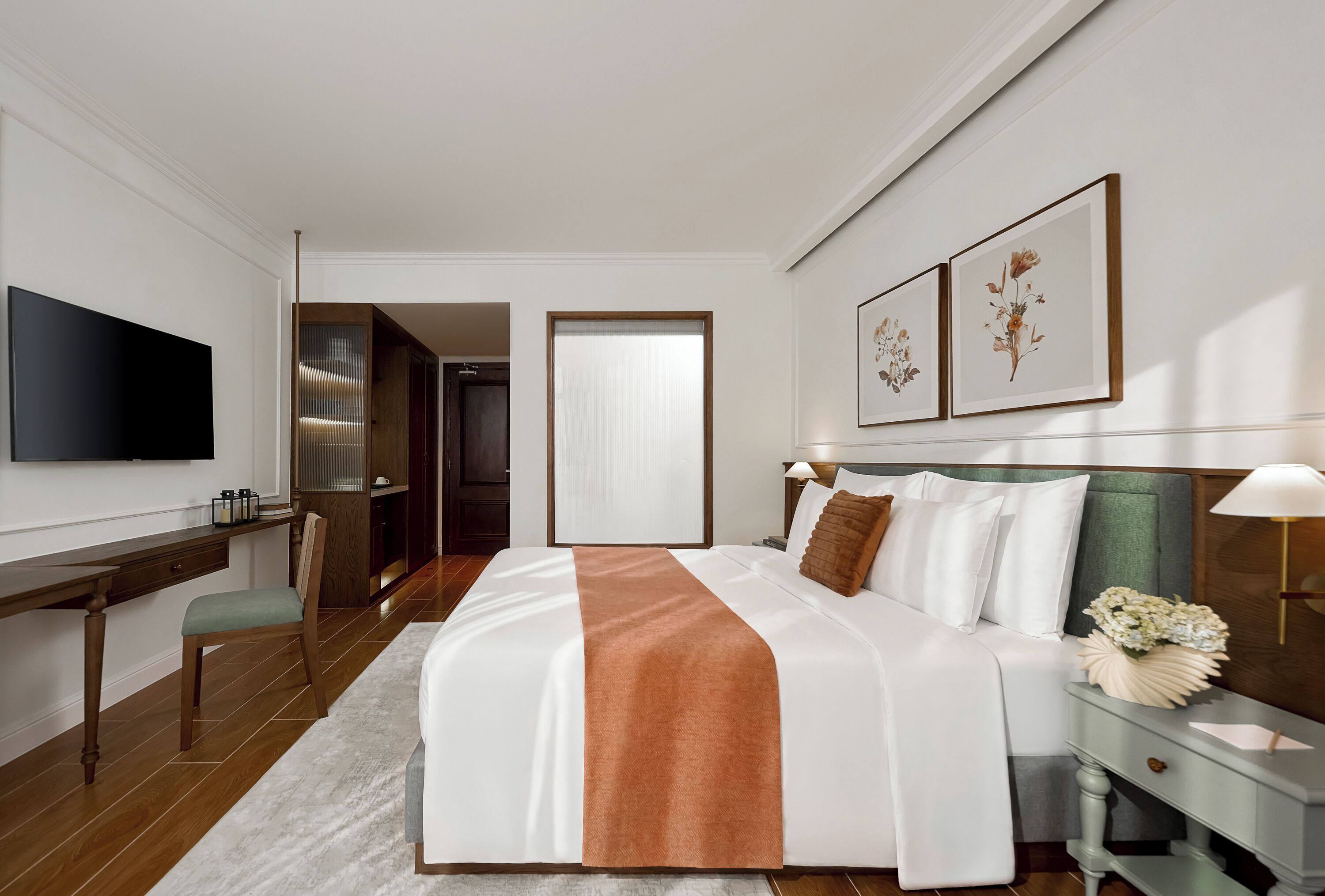 Habitación Deluxe, 1 cama de matrimonio grande | Caja fuerte, tabla de planchar con plancha, wifi gratis