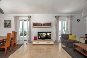 TV, fireplace - Holiday Home Kvarner With Heated Pool, Opatija - Ičići, Croatia (Opatija - Ičići)