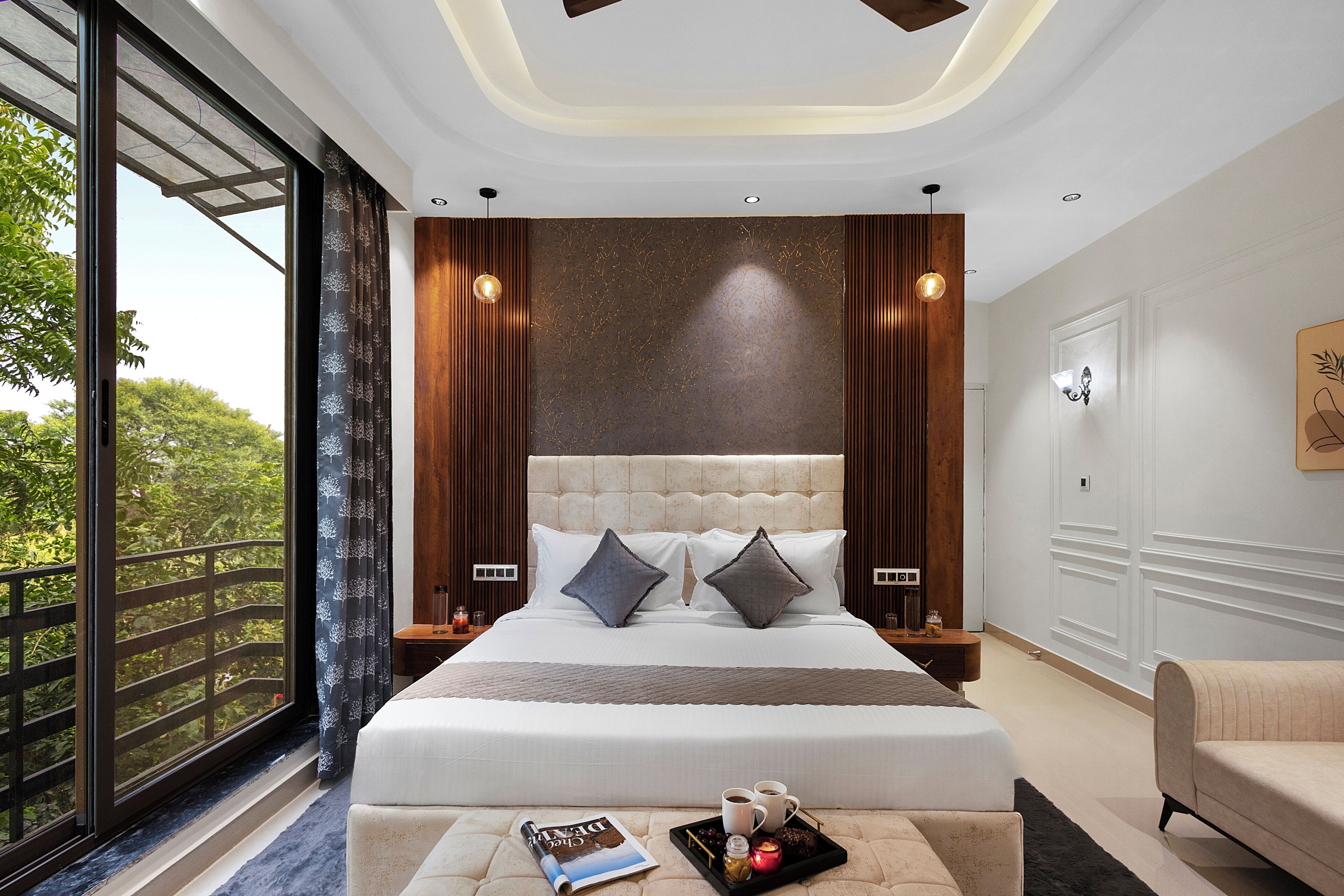 Deluxe-Villa, Balkon, Gartenblick