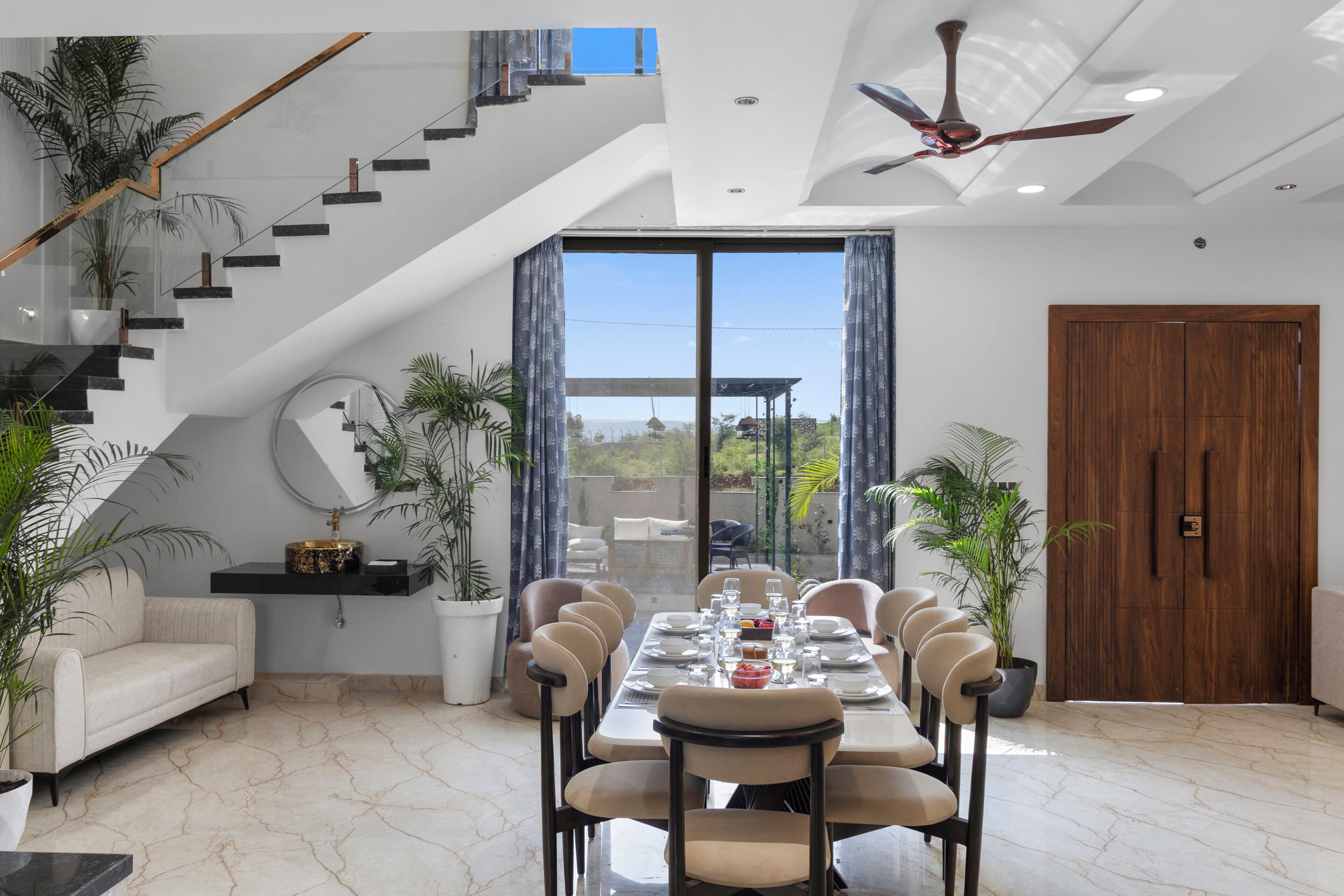 Villa Deluxe, balcone, vista giardino | Ristoranti