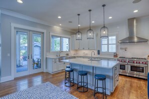 Fridge, microwave, oven, stovetop - Blue Laurel Rehoboth-Beach House w/ Heated Pool | Short Walk to Beach & Downtown (Rehoboth Beach)