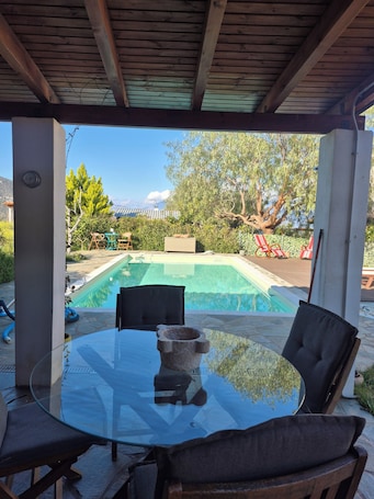 Pool. Seaside studio in Greece with SPA and swimming pool 50 metres from the sea