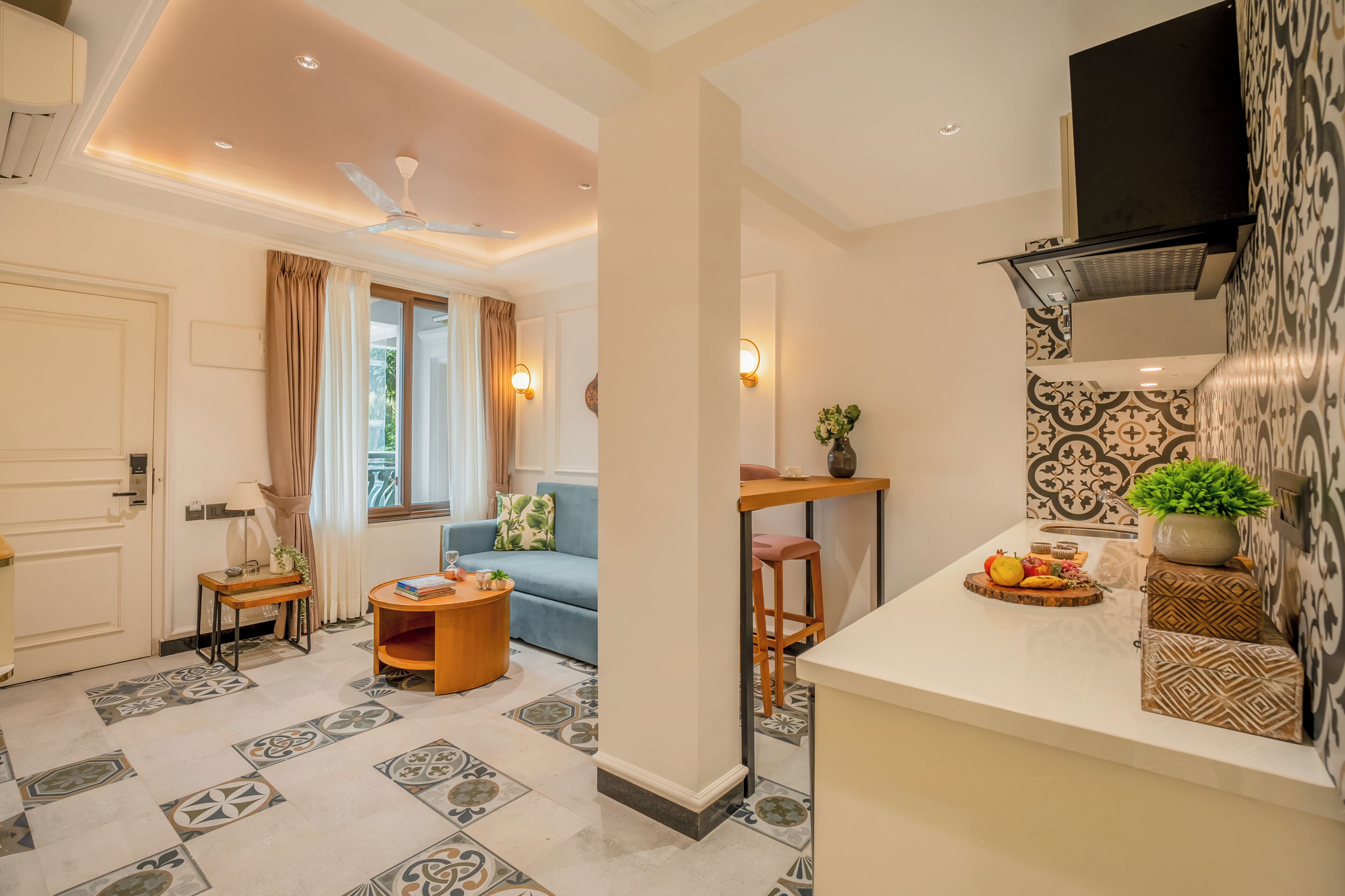 Apartment, 2 Schlafzimmer, Kochnische, am Strand | Wohnbereich