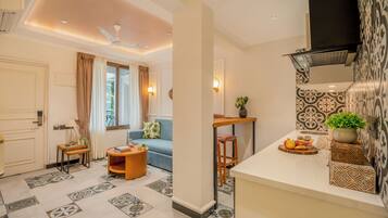 Apartment, 2 Schlafzimmer, Kochnische, am Strand | Wohnbereich