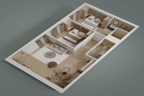 Floor plan - Superb air-conditioned apartment - Le Marais (Paris)