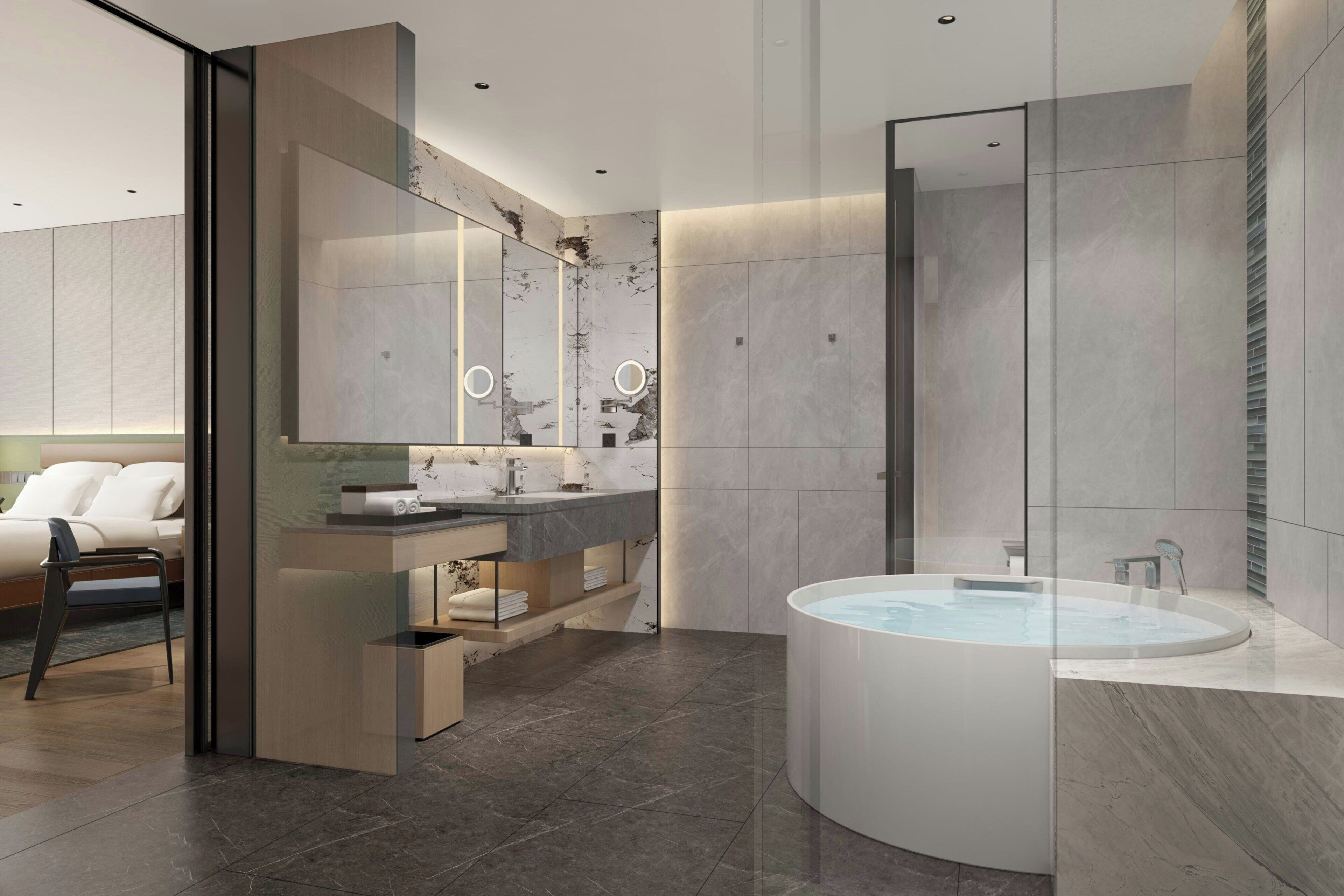 Premium Suite, 1 King Bed, Partial Sea View | Bathroom