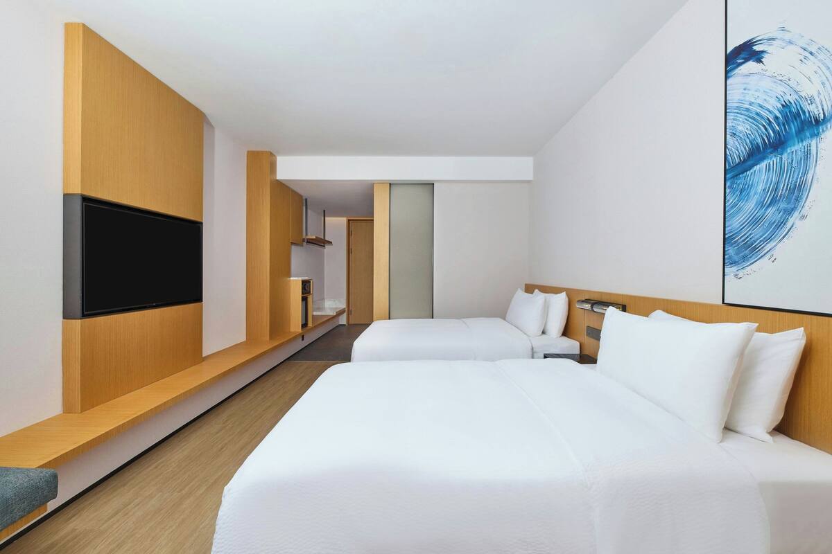 Comfort Room, 2 Double Beds, Garden View | Down comforters, in-room safe, blackout drapes, WiFi (free)