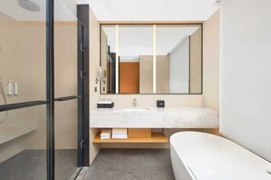 Suite, 1 King Bed, City View | Bathroom