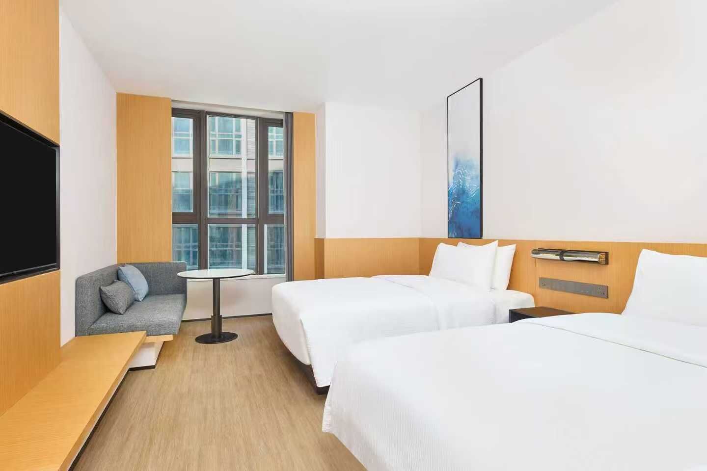 Room, 2 Double Beds, City View | Free WiFi