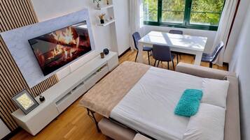 1 Schlafzimmer, Reisekinderbett, Bettwäsche, Rollstuhlgeeignet
