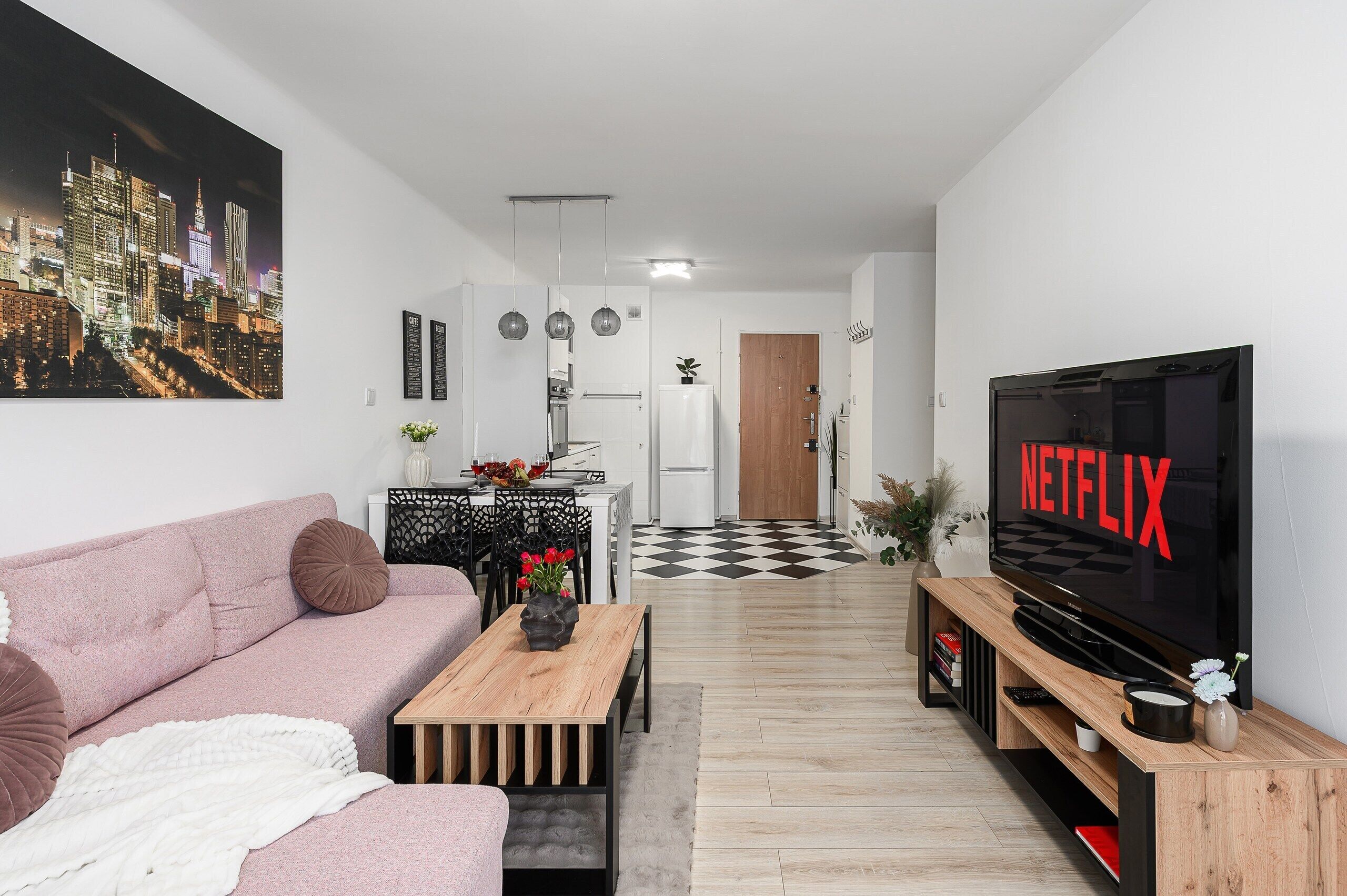 Leilighet – comfort | Oppholdsområde | En 40-tommers Flatskjerm-TV med kabel-kanaler