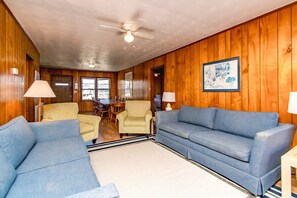 DVD player - Sand dollar - canal front living in a 3-bedroom retreat in Topsail Beach, NC. (Topsail Beach)