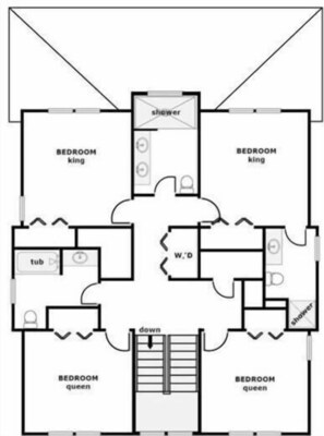 Floor plan - Sea Crest Oceanfront 6 bedroom, 5 bath wonderfully decorated & spacious home (Surf City)