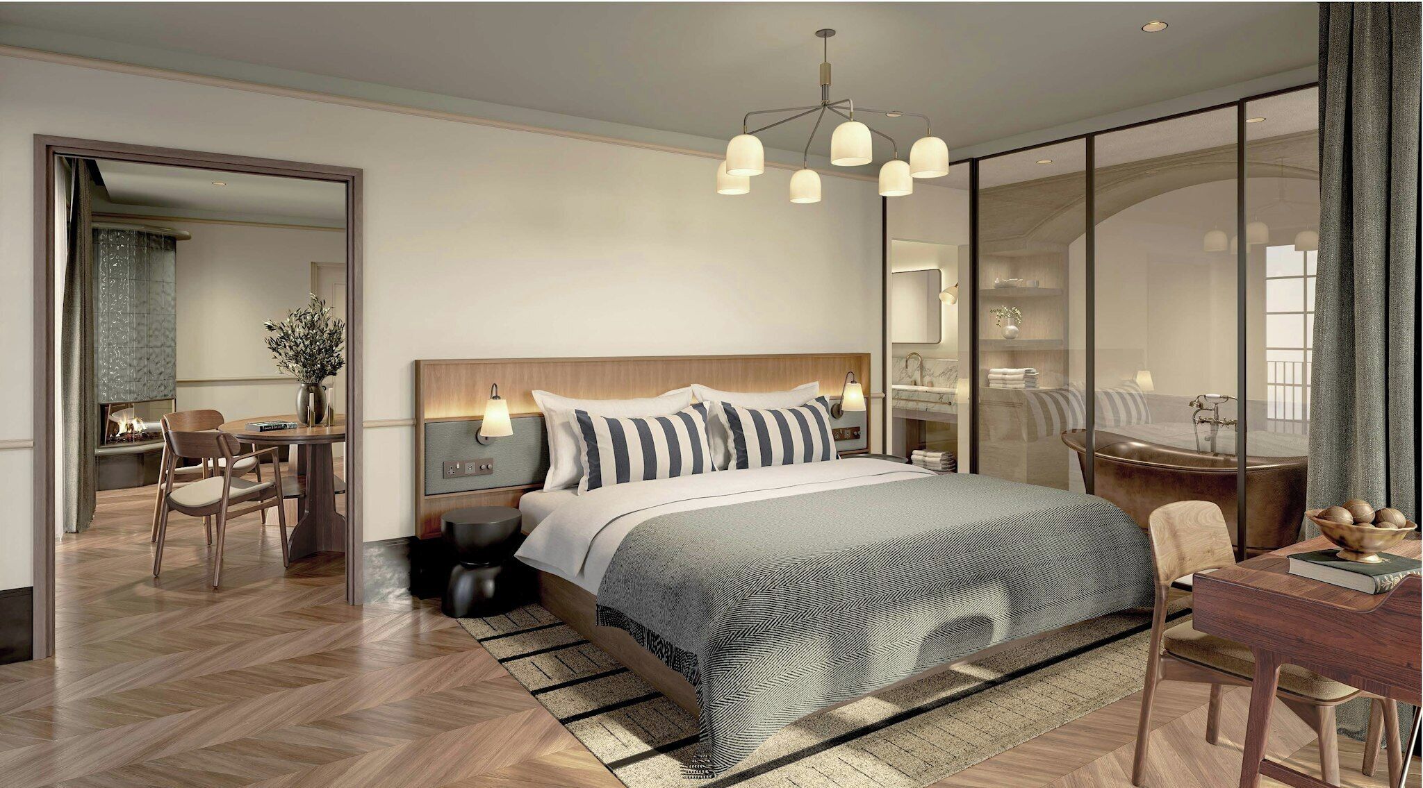 Phòng Suite Deluxe, quang cảnh biển | Minibar, két bảo mật tại phòng, bàn ủi/dụng cụ ủi quần áo 