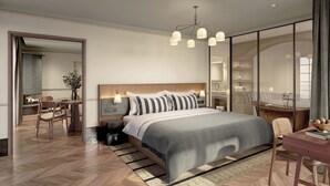 Minibar, brankas, setrika/meja setrika, dan seprai linen