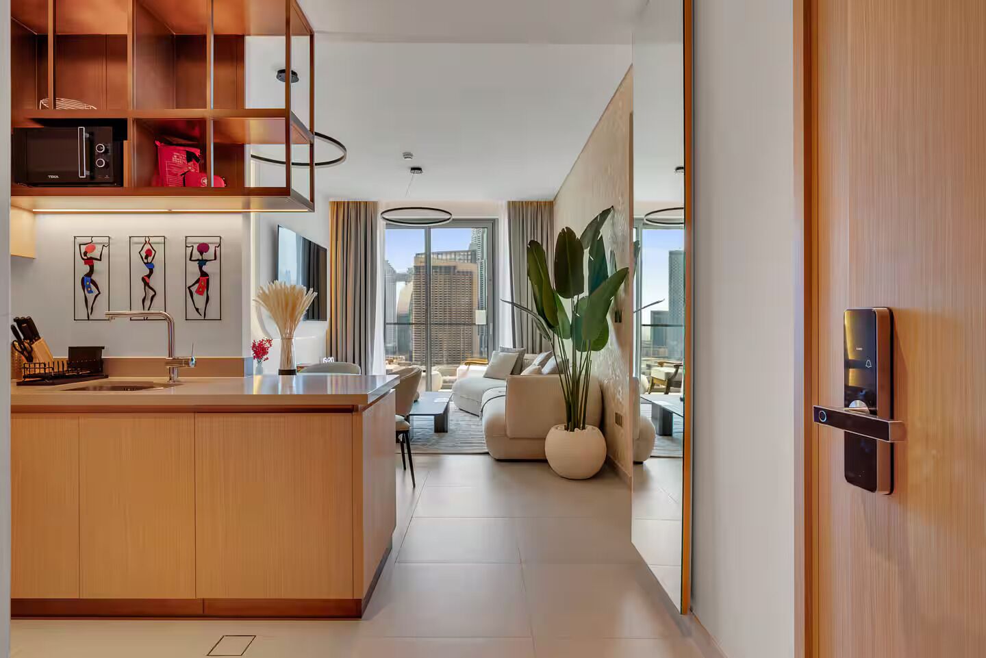 Luksushuoneisto, 2 makuuhuonetta, kaupunkinäköala | Sisätilat