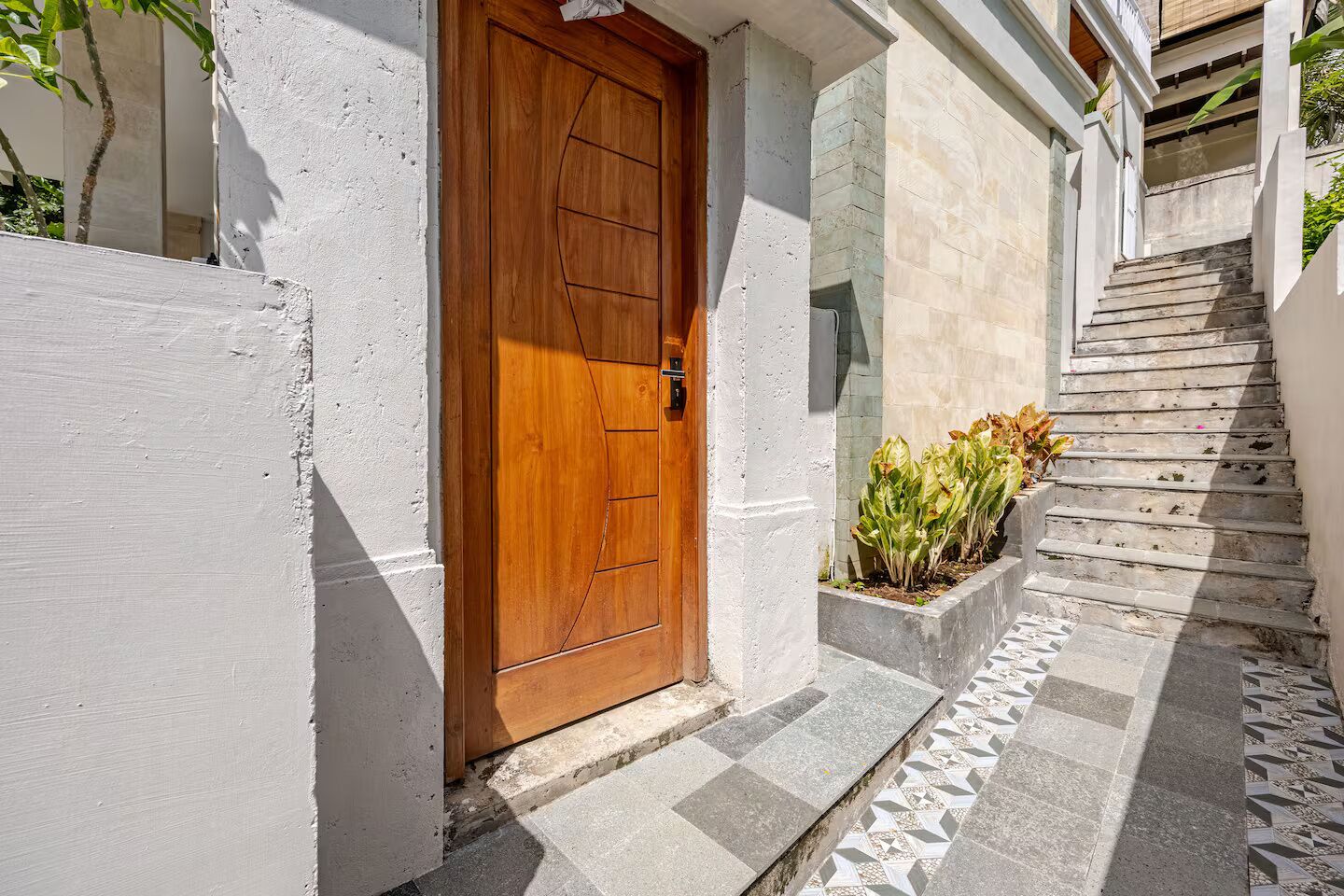 Façana frontal de l'allotjament