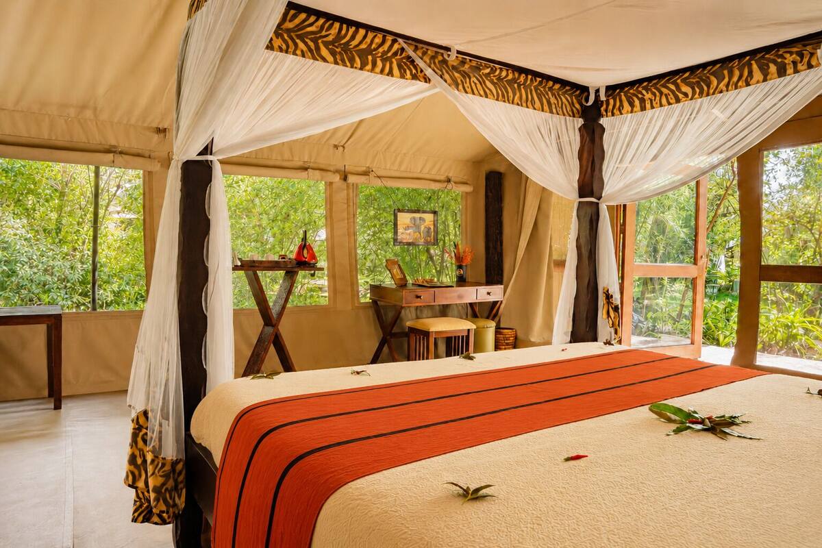 Deluxe tent, uitzicht op tuin | Uitzicht op de tuin