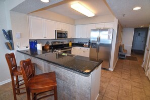 Private kitchen - FAMILY FUN! Oceanfront 2 Bedrooms. Great amenities/location! (North Myrtle Beach)