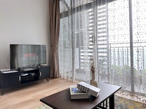 Apartment, 3 Schlafzimmer, Meerblick | Wohnbereich