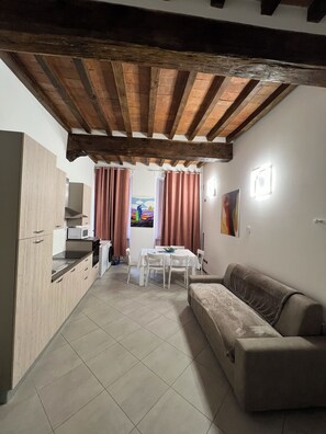 TV - Cozy one-bedroom apartment with full kitchen in the historic center (Piacenza)