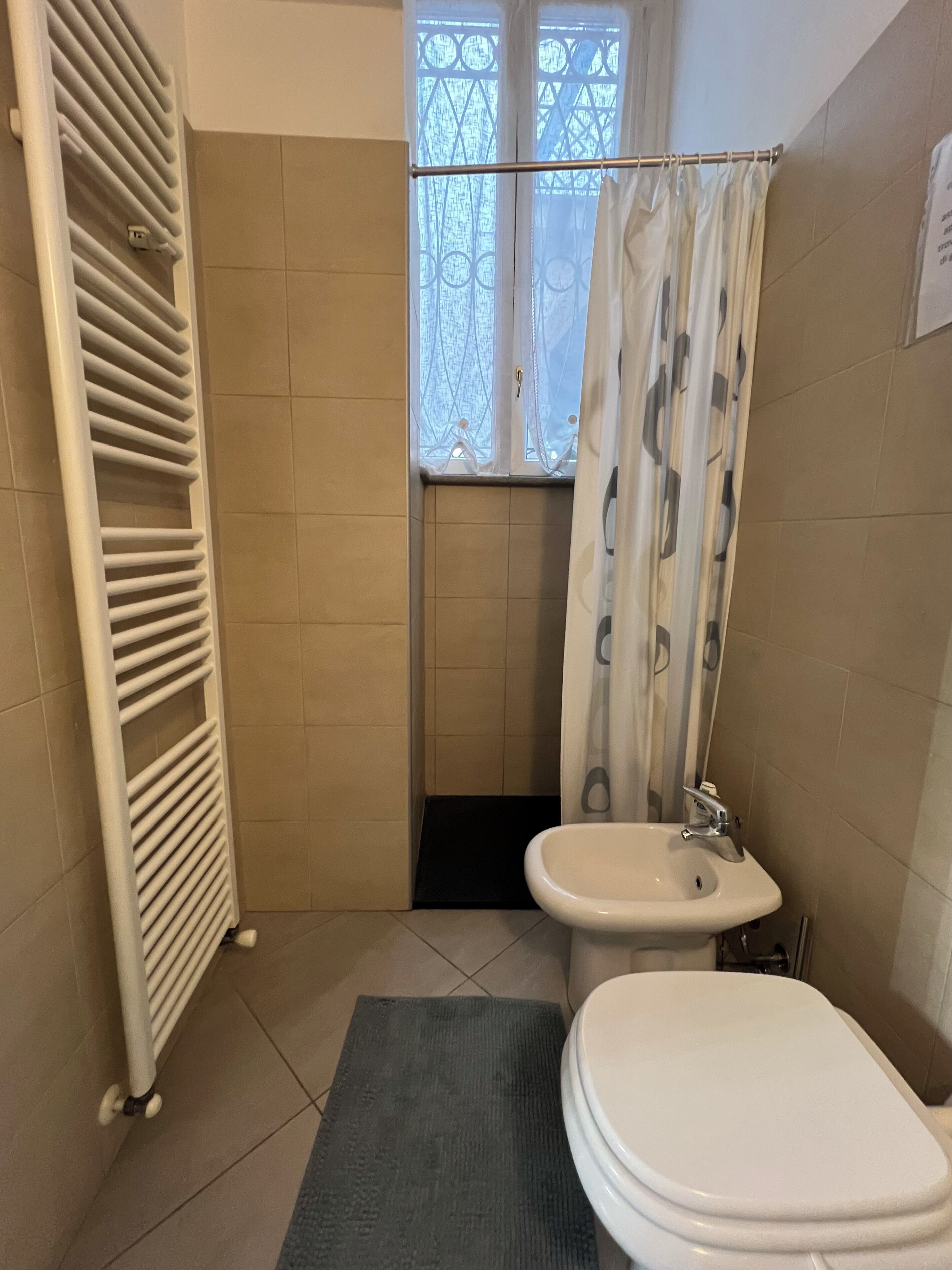 Dusche, Haartrockner, Bidet, Handtücher