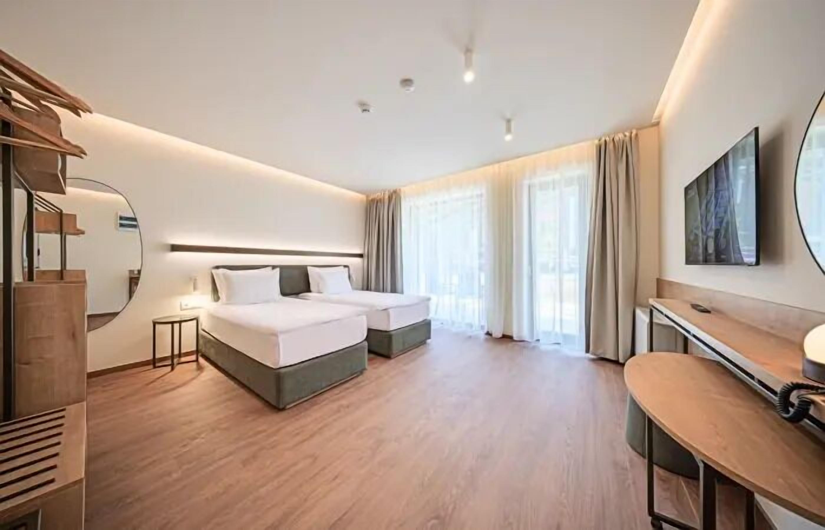 Premium Double or Twin Room, Balcony, Mountain View | In-room safe, desk, laptop workspace, iron/ironing board