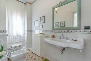 Douche, baignoire Ă jets, sĂšche-cheveux, bidet
