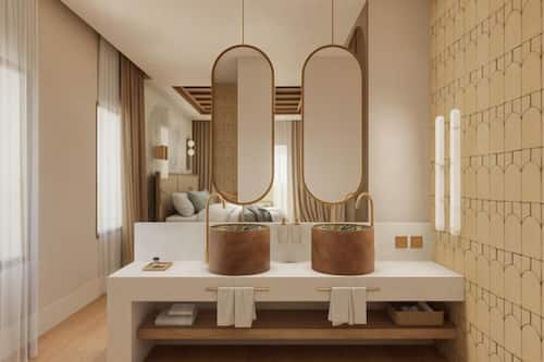 Shower, eco-friendly toiletries, slippers, towels