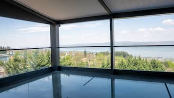 Apartamento luxo, sacada, vista para o lago | Terraço/pátio
