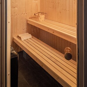 Sauna - Modern vacation apartment with a feel-good factor in the Scharmützelsee vacation park! (Wendisch Rietz)