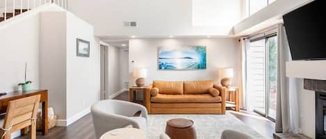 Smart TV y chimenea