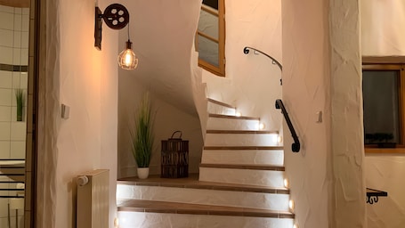 Interior. Nature-Inspired 100 m² Apartment with Fenced Garden, Terrace & Wi-Fi – Dog-Friendly