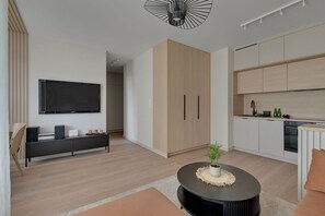 Apartment, Balcony | Living area - Horizon 653 by Grand Apartments  (Gdańsk)