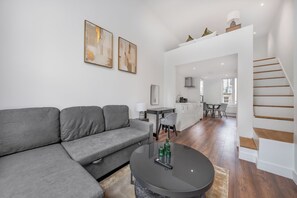 Studio Suite, Balcony, Mezzanine | Living area - The Beauchamp Residences (London)