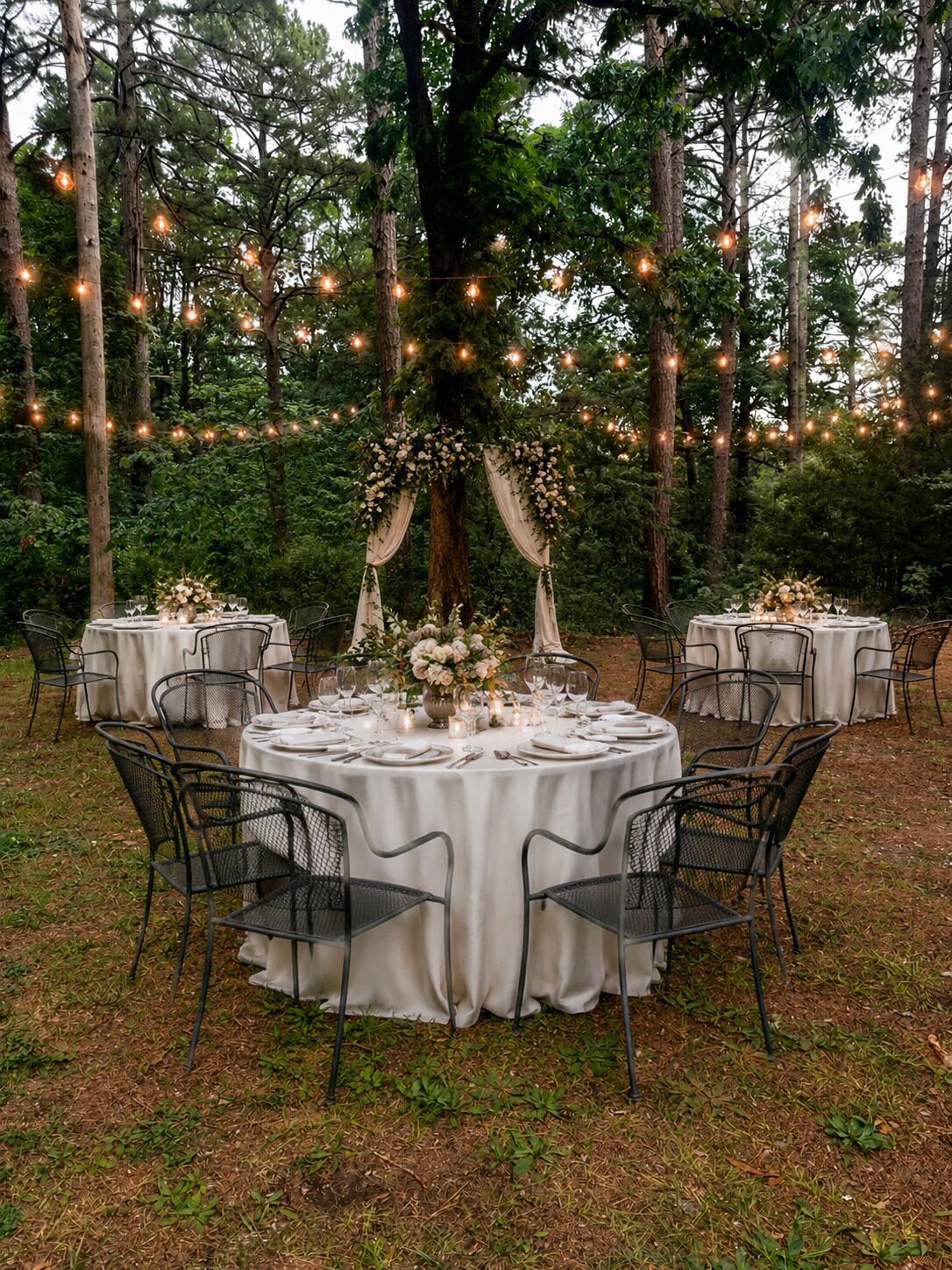 Outdoor wedding area